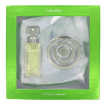 ETERNITY by Calvin Klein - Gift Set -- 1.7 Eau De Parfum Spray + Holiday Ornament for Women.