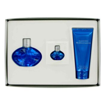 Mediterranean by Elizabeth Arden - Gift Set -- 1.7 oz Eau De Parfum Spray + .17 oz Mini EDP + 3.4 oz Body Lotion
